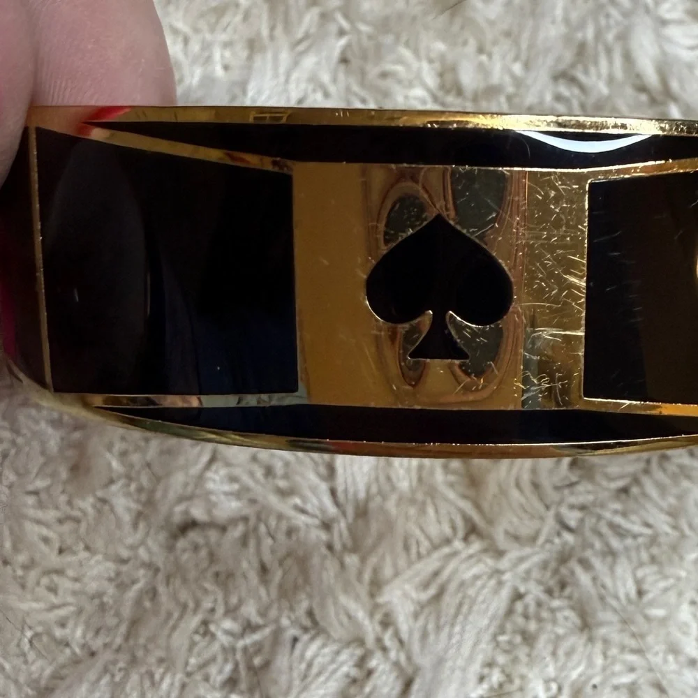 Kate Spade Black and Gold Cuff Bracelet